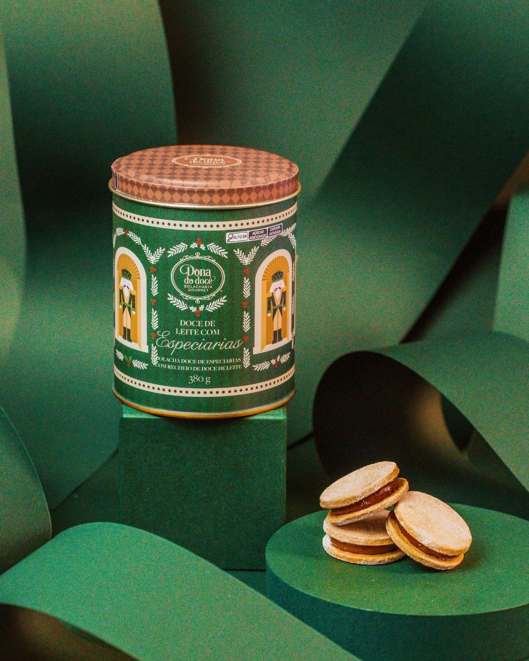 Bolachas de Especiarias com Doce de Leite - Lata Grande