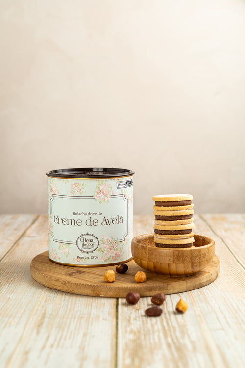 Bolacha Artesanal Creme de Avelã | Lata Pequena