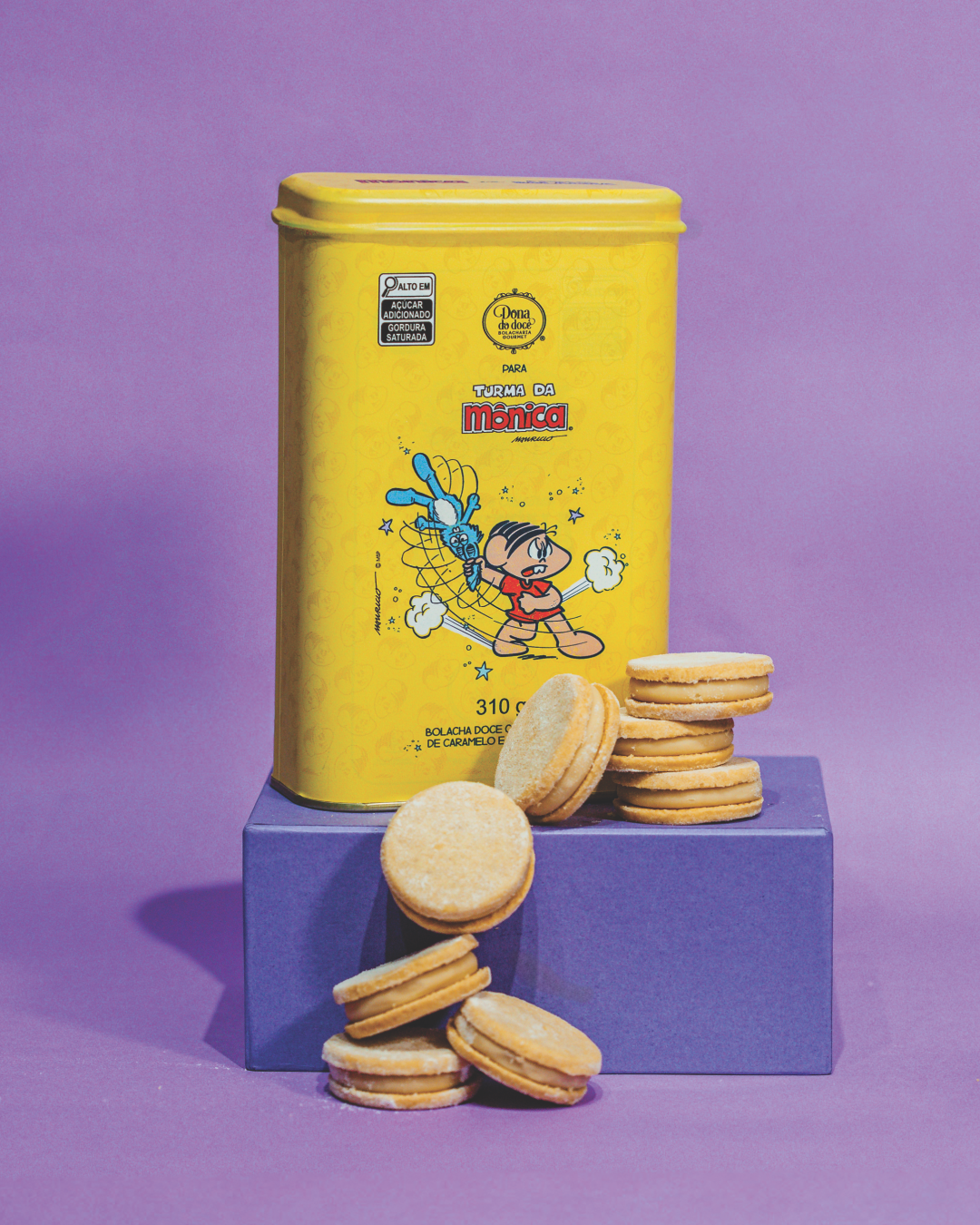 Lata Turma da Mônica - Bolacha de Caramelo e Flor de Sal