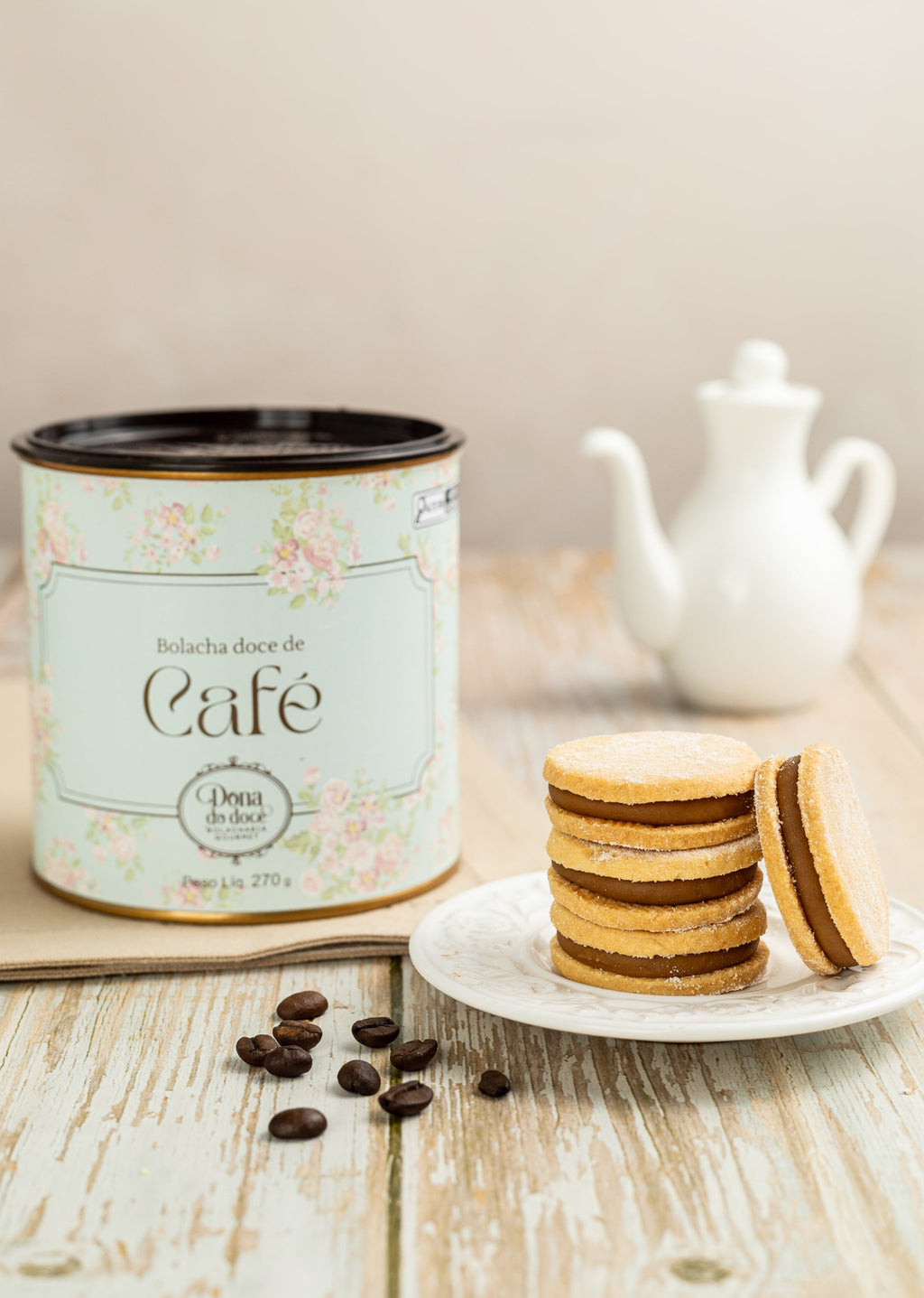 bolacha recheada sabor cafe dona do doce