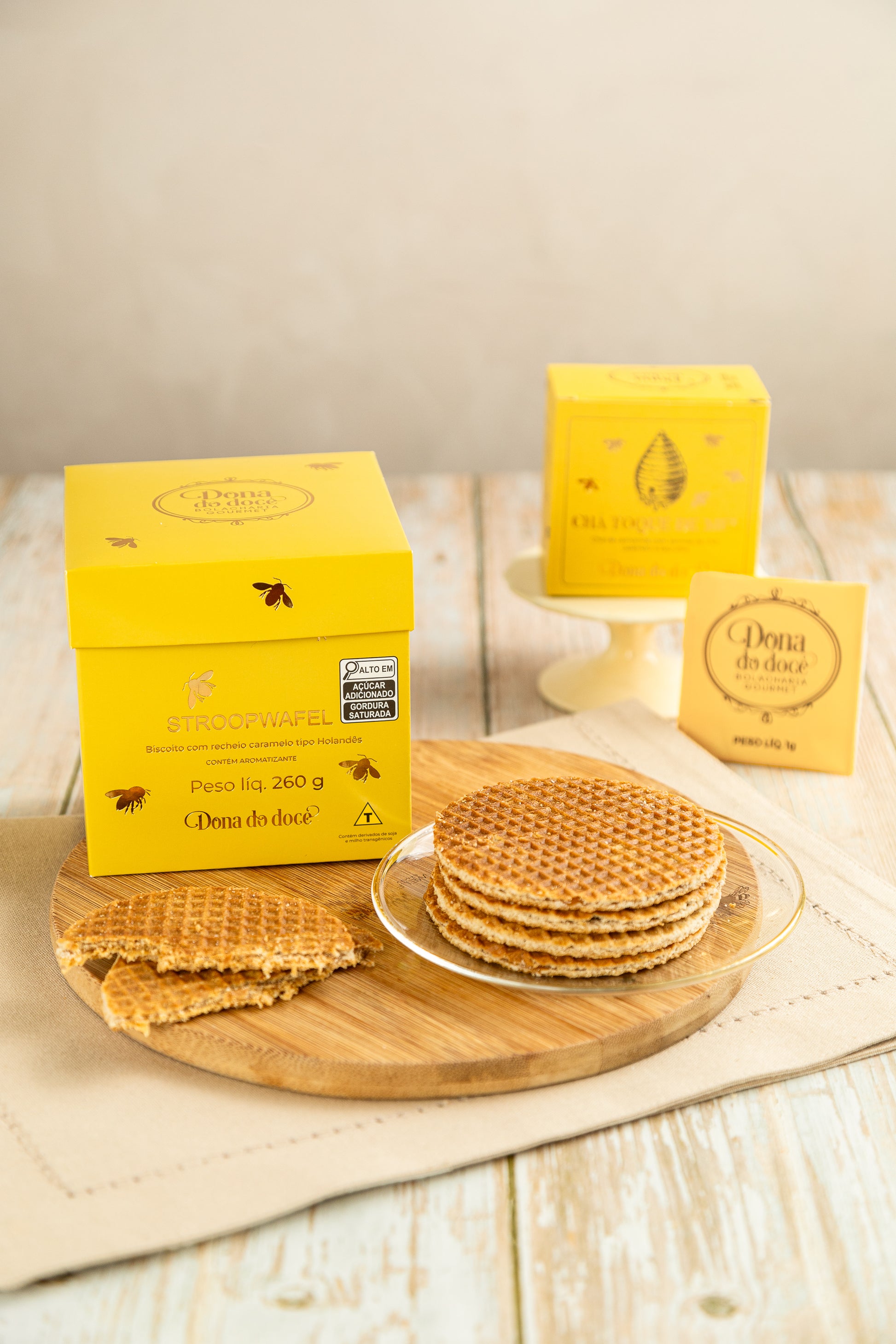 stroopwafel e cha dona do doce